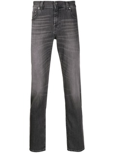7 For All Mankind зауженные джинсы с эффектом потертости
