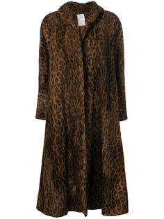 Fendi Pre-Owned пальто оверсайз с принтом