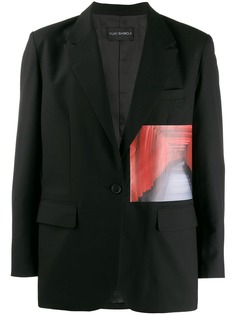 Yuiki Shimoji блейзер с нашивкой и принтом