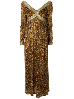 William Vintage платье макси с леопардовым узором
