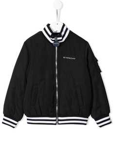 Givenchy Kids куртка-бомбер в полоску