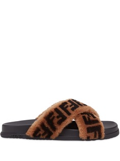 Fendi шлепанцы с логотипом FF