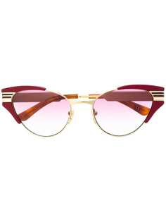 Gucci Eyewear массивные солнцезащитные очки в оправе кошачий глаз