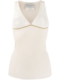 Forte Forte топ с кружевной вставкой