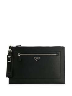 Prada клатч с логотипом
