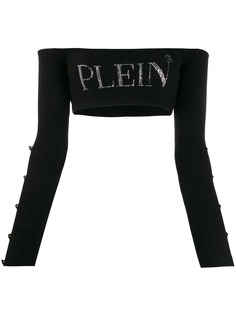 Philipp Plein укороченный трикотажный топ