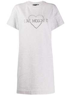 Love Moschino платье-футболка с заклепками и логотипом