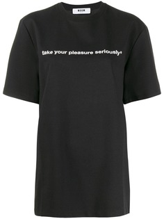 MSGM футболка с надписью