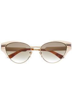 Gucci Eyewear солнцезащитные очки в полосатой оправе с монограммой