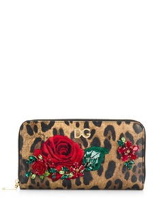 Dolce & Gabbana кошелек с леопардовым принтом