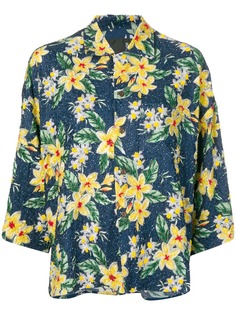 R13 юбка с цветочным принтом и вышивкой бисером