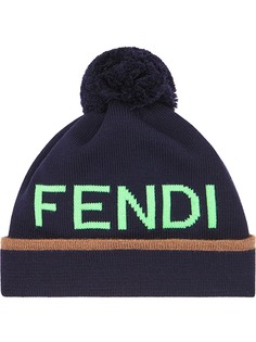 Fendi шапка бини с помпоном