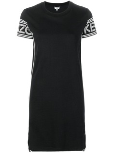 Kenzo платье-футболка с логотипом на рукавах