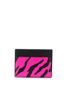Saint Laurent картхолдер с анималистичным принтом