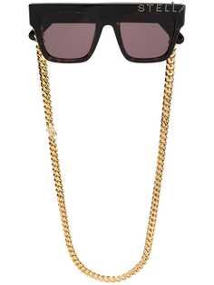 Stella McCartney Eyewear массивные солнцезащитные очки с эффектом черепашьего панциря
