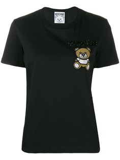 Moschino футболка Teddy Bear с бисером