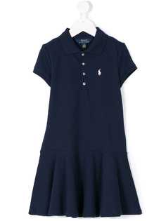 Ralph Lauren Kids платье-поло с логотипом