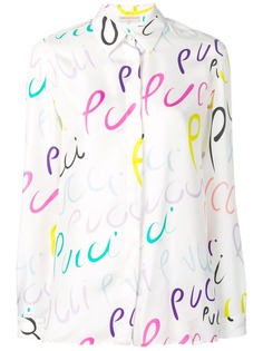 Emilio Pucci рубашка с принтом логотипа