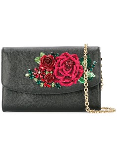 Dolce & Gabbana клатч с цветочной вышивкой