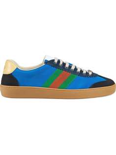Gucci кроссовки G74 с полоской Web