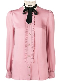 Gucci блузка свободного кроя с рюшами