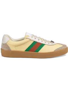 Gucci кроссовки с отделкой Web