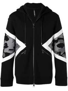 Neil Barrett толстовка с полосками и капюшоном