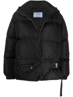 Prada пуховик с логотипом