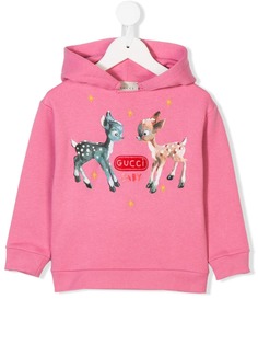 Gucci Kids толстовка с капюшоном и принтом