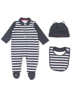 Emporio Armani Kids ромпер в полоску