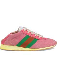 Gucci кроссовки с отделкой Web