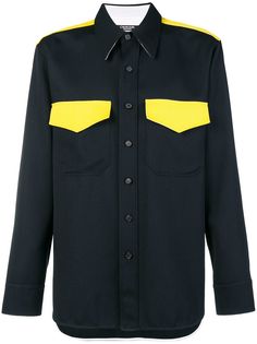 Calvin Klein 205W39nyc рубашка с контрастными карманами