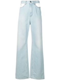 Maison Margiela широкие джинсы с прорезями