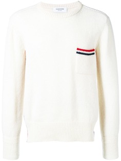 Thom Browne пуловер свободного кроя с полосками RWB