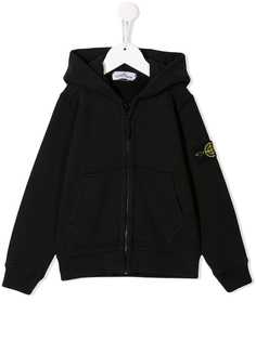 Stone Island Junior худи на молнии с логотипом