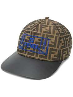 Fendi бейсбольная кепка с логотипом FF