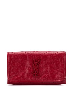 Saint Laurent кошелек Monogram с мятым эффектом