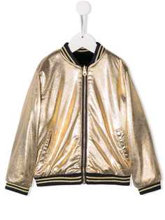 The Marc Jacobs Kids бомбер с эффектом металлик