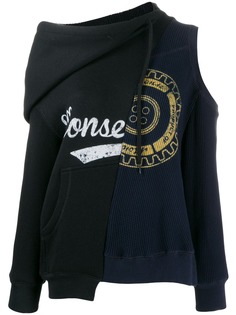 Monse свитер асимметричного кроя с логотипом