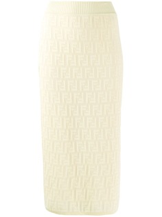 Fendi юбка-карандаш с логотипом FF