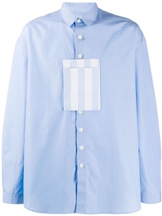 Sunnei рубашка с накладным карманом в полоску