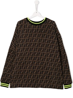 Fendi Kids джемпер с монограммой