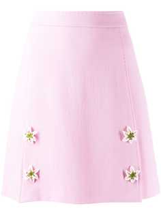 Dolce & Gabbana юбка мини с цветочным декором
