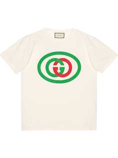 Gucci футболка оверсайз с логотипом Interlocking G