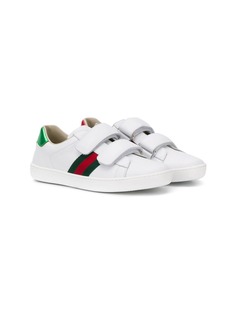Gucci Kids кроссовки с отделкой Web на липучках