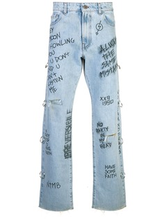 Faith Connexion джинсы свободного кроя с графичным принтом