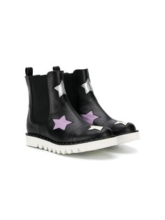 Stella McCartney Kids ботинки с вырезными деталями в форме звезд