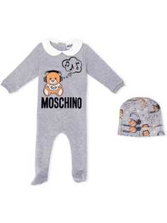 Moschino Kids комбинезон для новорожденного с логотипом