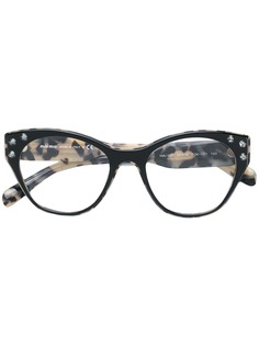 Miu Miu Eyewear очки с украшением из кристаллов