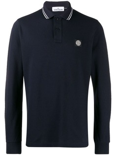 Stone Island рубашка-поло с длинными рукавами и логотипом